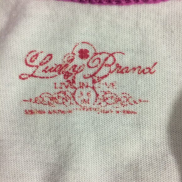 Lucky Brand Baby 3-6M White & Pink Boho Bodysuit - Picture 3 of 6